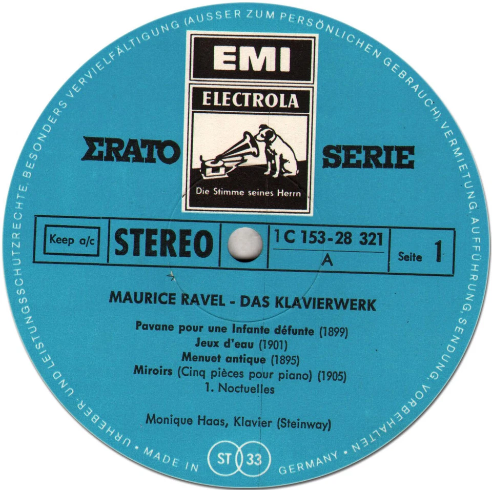 3LP Box RAVEL Complete Piano Work MONIQUE HAAS EMI/Erato C153-28321 1968 Rec NM- Foto 3 de 3