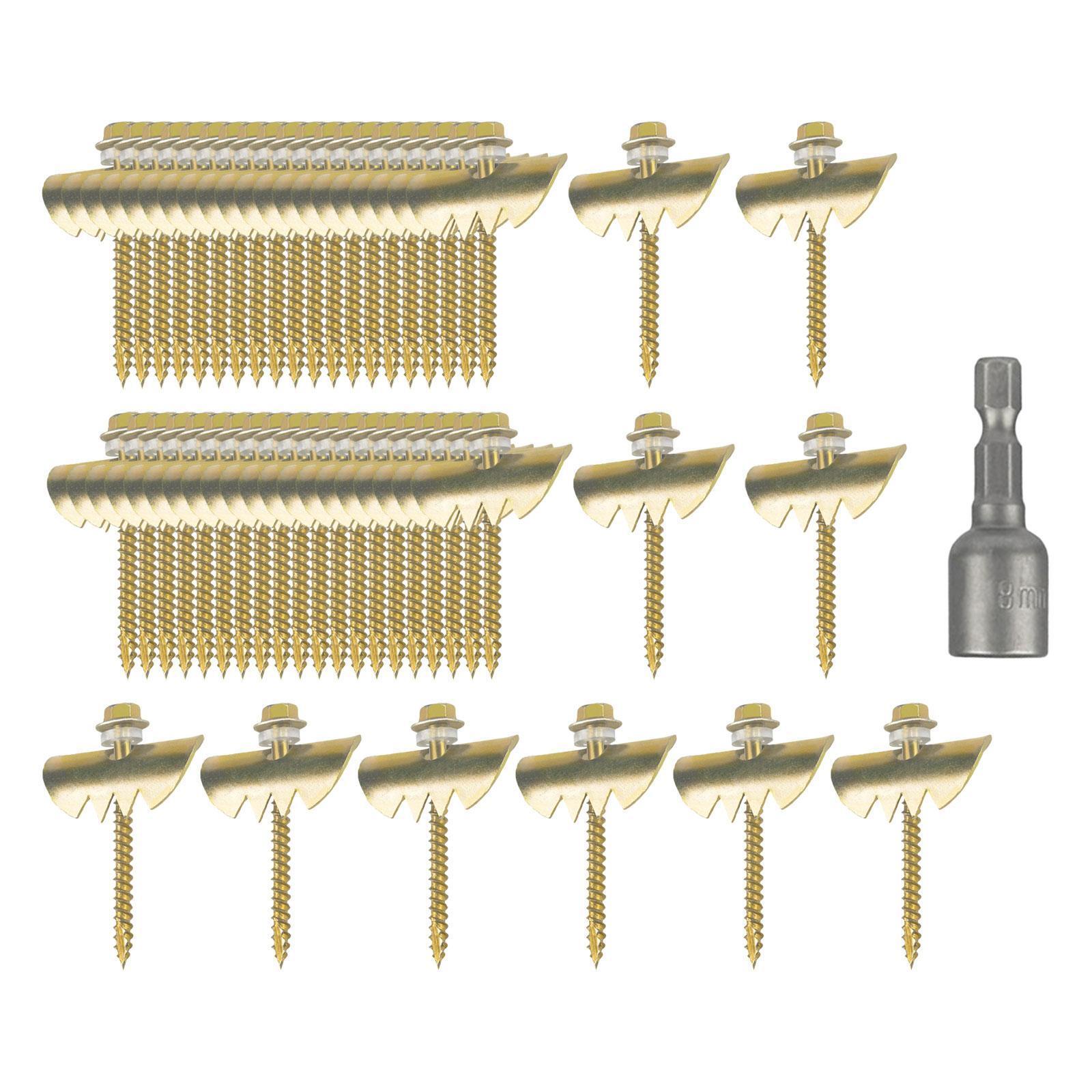 50 Pieces Wire Fence Fasteners Reuse Fence Staples for Woven Fence Wire