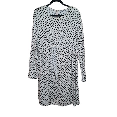 Asos Design womens Maternity nursing US 14 animal print long sleeve wrap dress