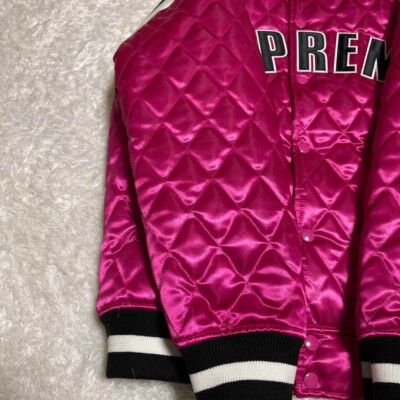 Supreme - Quilted Satin Varsity Jacket SS17 Polyester Pink Supreme - Quilted Satin Varsity Jacket SS17 Polyester Pink