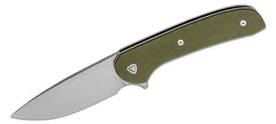 FF009G Ferrum Forge Gent 2.0 Green 9Cr13MoV Drop Point Blade G10 Handles IKBS