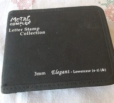 Metal Complex 3mm Elegant Lower Case Letter Stamp Set A-Z And Zipper Case