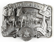 Vtg Belt Buckle Official Product Budweiser King Of Beers W-42 Made In USA