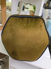 New Threshold x Studio McGee Velvet Olive hexagon Shaped Throw Pillow