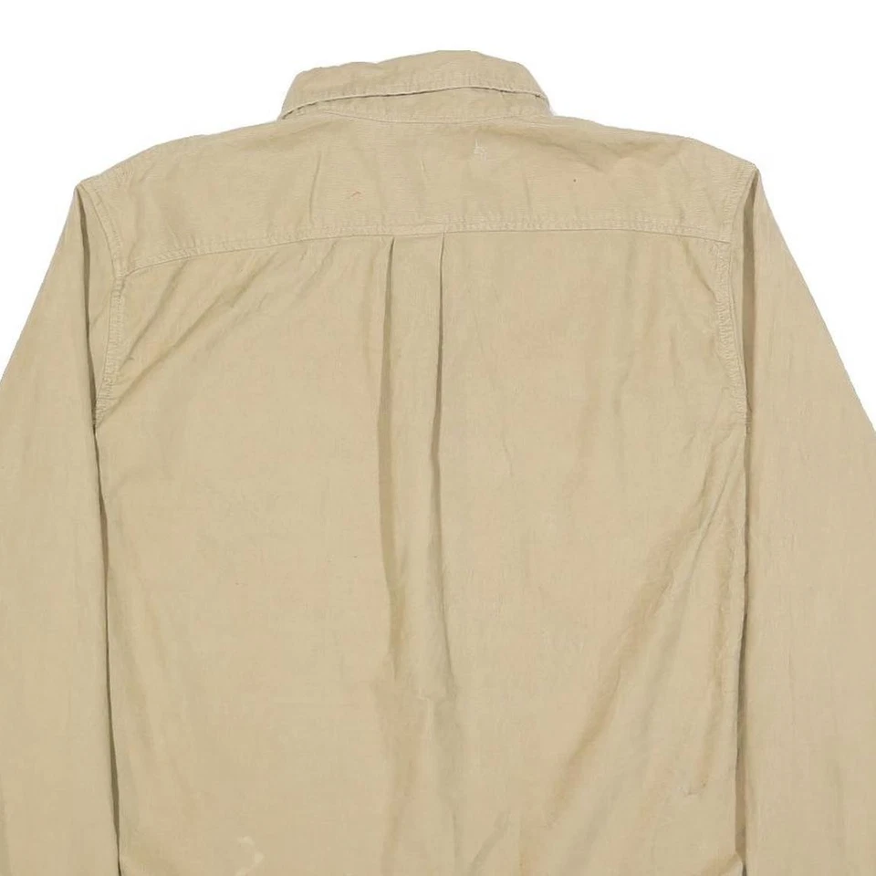 LANDS END Hommes Beige Coton Mélange Chemise Bouton XL Décontracté Classique - Photo 4/4