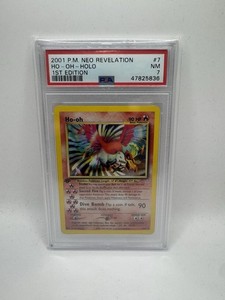 Pokemon Ho-Oh Neo Revelation 1st Edition Holo Rare #7 PSA 7