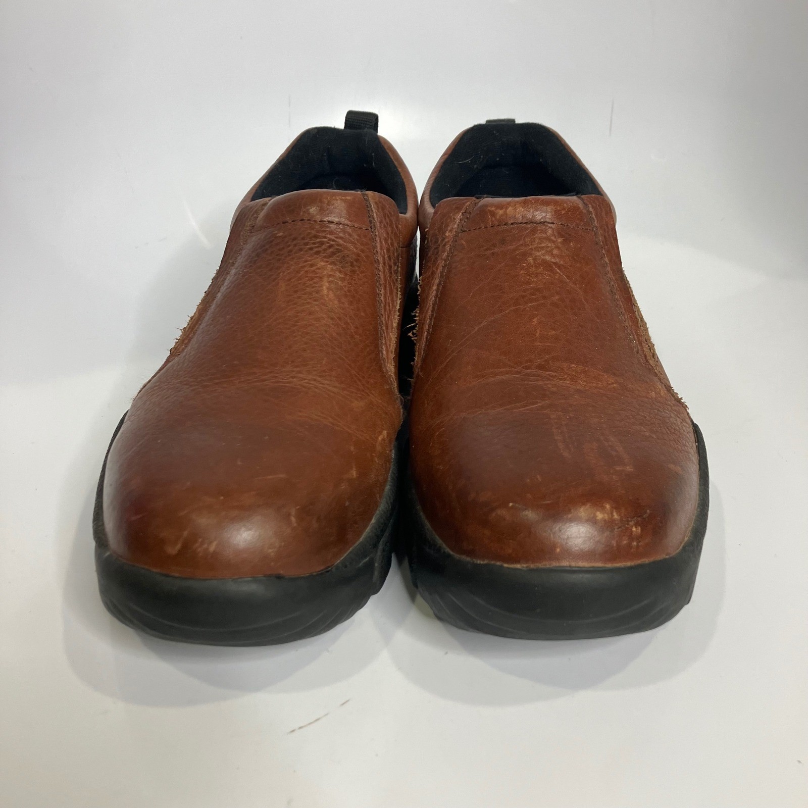 Roper performance slip on shoes loafers cognac le… - image 3