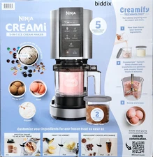 Ninja CREAMi Ice Cream Maker 5 One-Touch Programs with 2 Pints Included - Silver