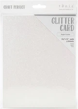 Craft Perfect Iridescent Glitter Cardstock 8.5"x11"-Sugar Crystal