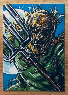 Scarecrow Marvel Comics PSC 1/1 Hand Drawn Sketch Card by CJ Morris ACEO