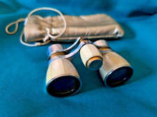 Jumelles de Théâtre PERL Paris Anciennes - Nacre & Laiton Doré - État Collection