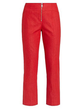 Cinq  Sept Women's Loren Front-Zip Crop Pants MSRP 265