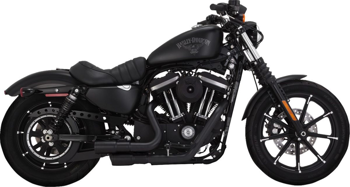 ハーレーダビッドソン用 Vance & Hines ミニグレネード Vance & Hines Black Mini Grenade Exhaust System fits 2014-2022