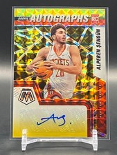 Alperen Sengun Rookie Auto Red Yellow Choice 2021-22 Panini Mosaic RC #RAM-ASG