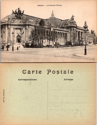 VTG Postcard - PARIS - Le Grand Palais The Big Palace. VERSAILLES