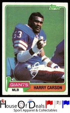 1981 Topps #475 Harry Carson New York Giants Football card