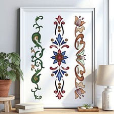 Ornamente Muster v94 Schablone Malen Wand Dek...