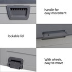AplusChoice 260L Deck Storage Box for Tools Cushions Toys Seat Lockable Grey — photo 2