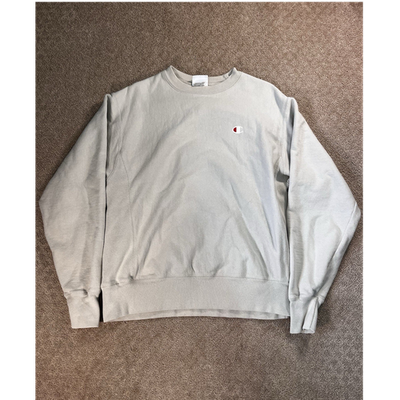 #ad Champion Reverse Weave Gray Medium Crewneck Pullover Sweatshirt Logo Long Sleeve $19.99