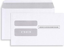 Envelopes Self- Seal Double Window Security Envelopes For W2 2-Up 500pcs