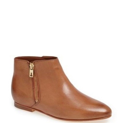 TED BAKER Jeema Zip Booty Size 8 Tan Leather COUNTRY WESTERN COWGIRL EQUESTRIAN