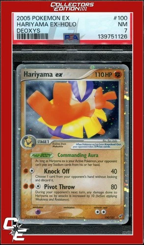 EX Deoxys 100 Hariyama EX Holo PSA 7