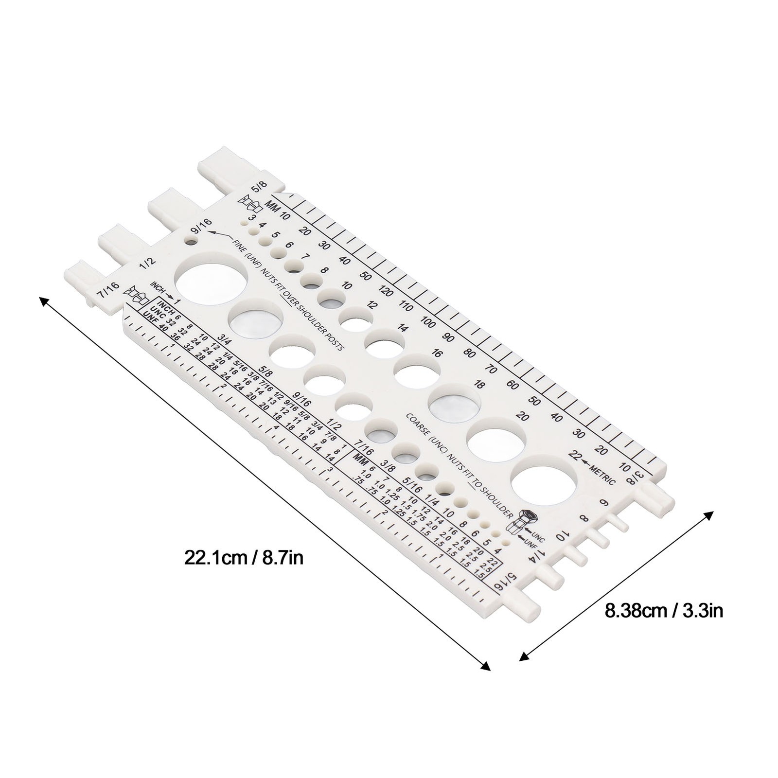 Thread Gauge Checker Thread Gauge Identifier for 13 Imperial & Metric Sizes New