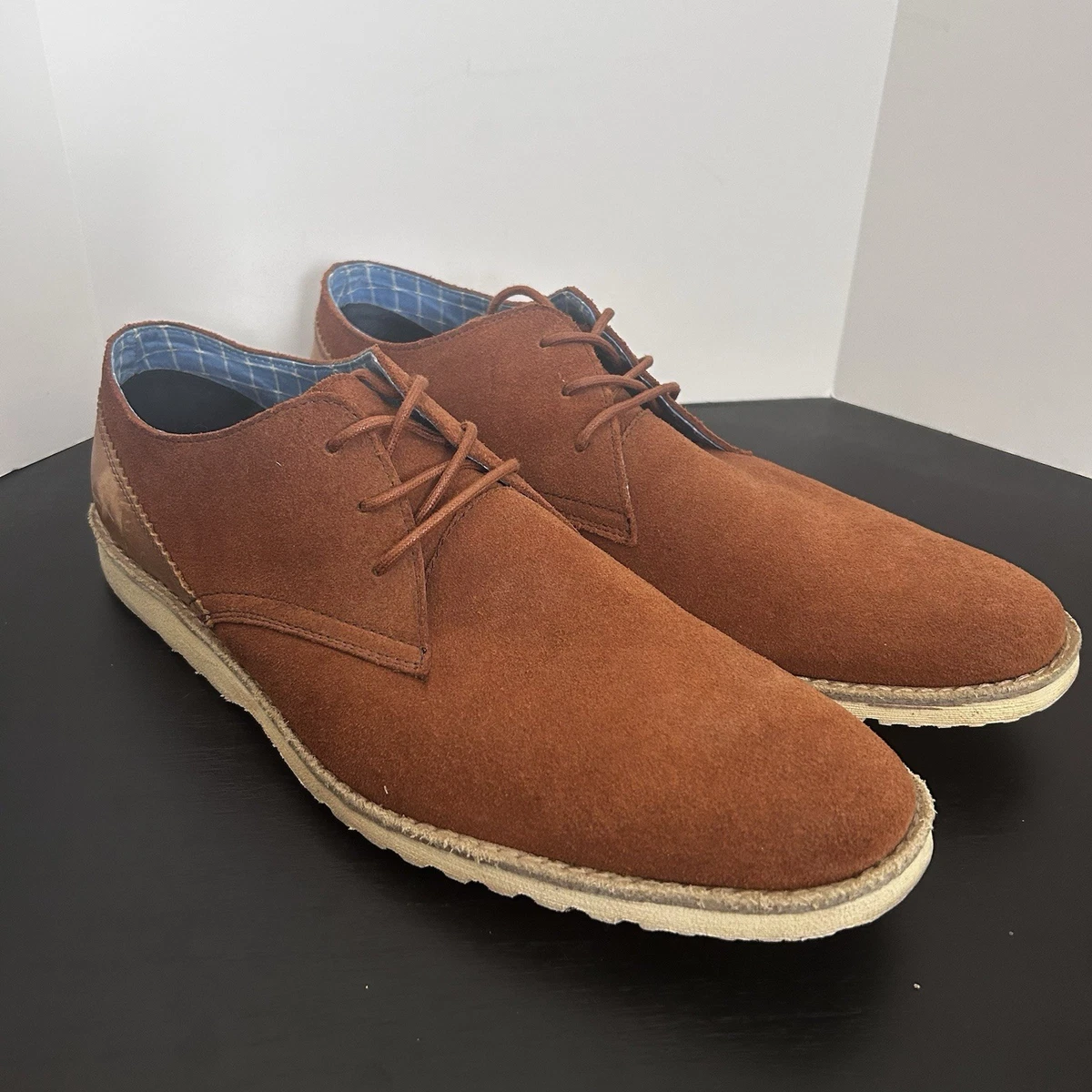 Original Penguin Munsingwear Mens Terry Oxford Shoe 9.5 Brown Suede Lace Up EUC Penguin Dress Shoes for Men for sale | eBay main image 4