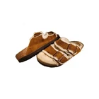 Birkenstock Shearling Lined Suede Sandal Brown Size 36 US Women Size 6