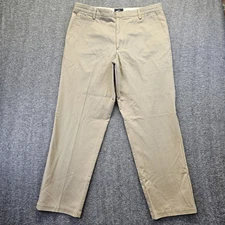 Dockers Signature Khaki Pants Mens 38x32 Beige Relaxed Fit D4 Pleated Cotton