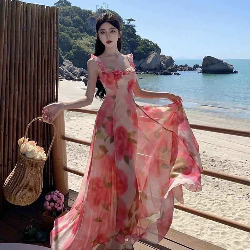 sloan denim maxi dress Size:M / UK10 / US6 Drop down waist Classic Caesar Dressing Recipe preppy collar