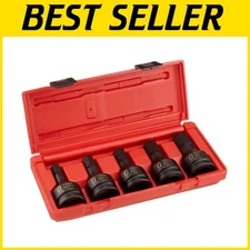 5-Piece 3/4 Inch Drive Metric Hex Impact Socket Set - CR-Mo Steel Durability