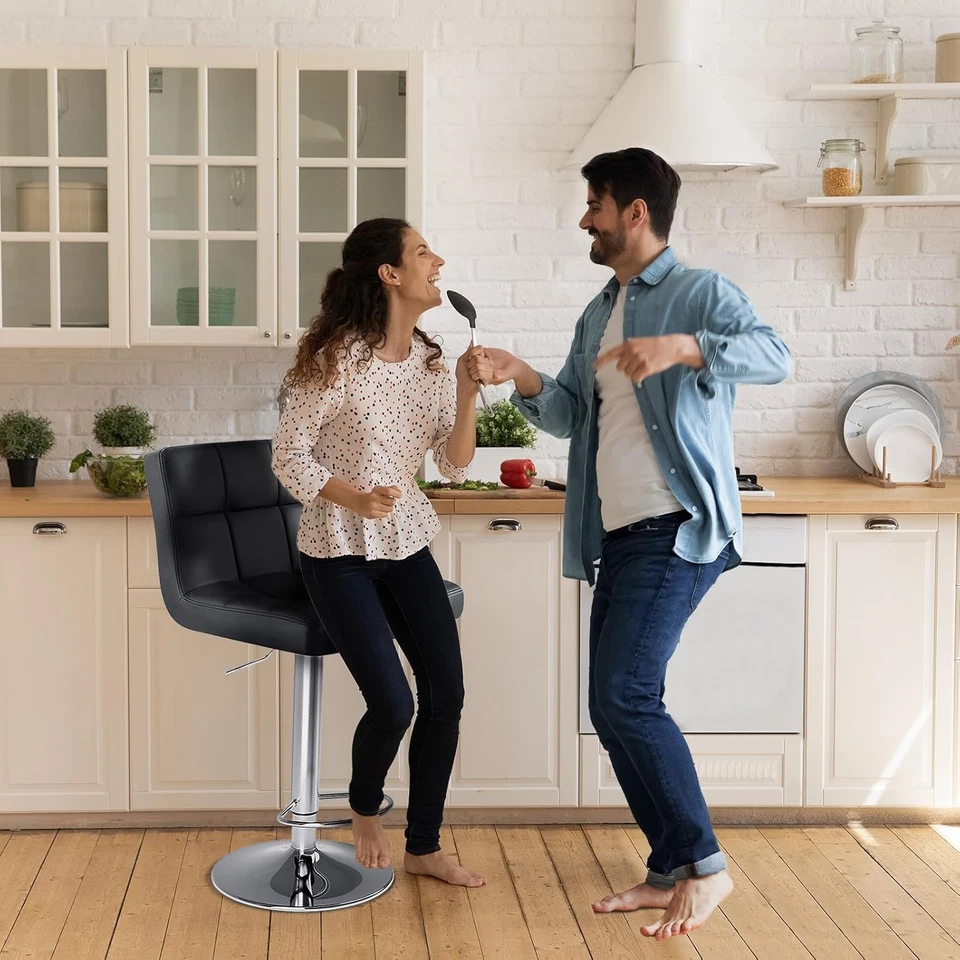Taburetes De Bar Bancos Para Barra De Cocina Sillas Red Barstools Set of 4 NEW - Image 3 of 4