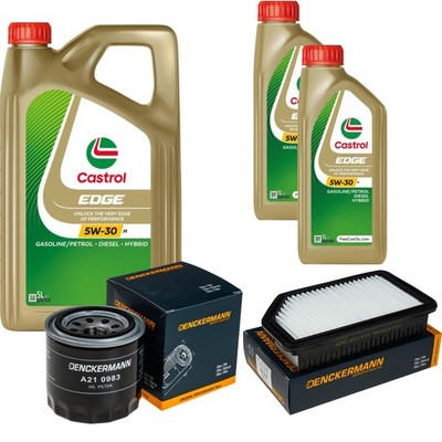 Inspektionspaket Castrol EDGE 5W-30 M Engine 7L für KIA Rio III 1.4 CVVT Soul