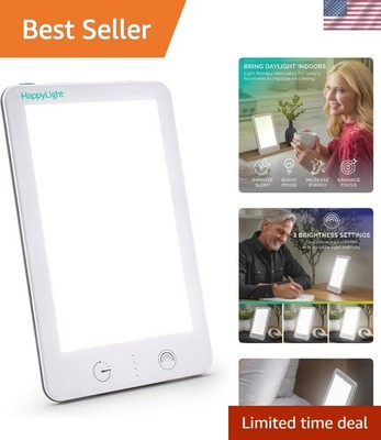 HappyLight Lumi Plus - Light Therapy Lamp with 10,000 Lux, UV-Free, LED Brigh...