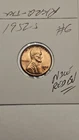 wheat penny 1952S GREAT RED BU 1952-S LOT #6 LINCOLN CENT UNC RED LUSTER