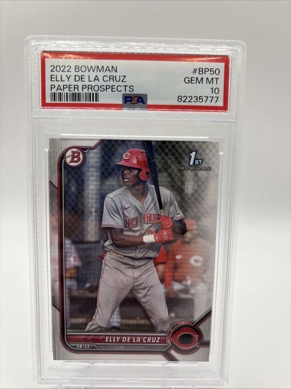 2022 Bowman Paper Prospects #BP50 Elly De La Cruz Reds RC Rookie PSA 10