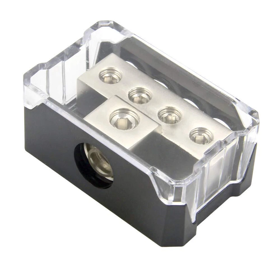 4 Way Distribution Block 0-4 AWG In, 4-10 AWG Out Car Audio Amp Power or Ground - Image 2 of 4