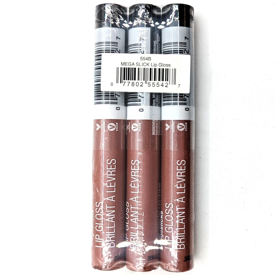 Wet N Wild Mega Slicks High-Shine Lip Gloss Bronze Berry 554B Qty 3 Brand New - Image 3 of 3