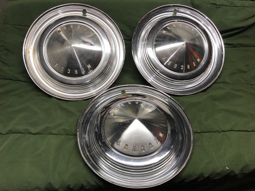 1962 1963 MERCURY HUBCAPS WHEEL COVERS 3 USED ORIGINAL 14” MERCURY - Bild 5 von 6