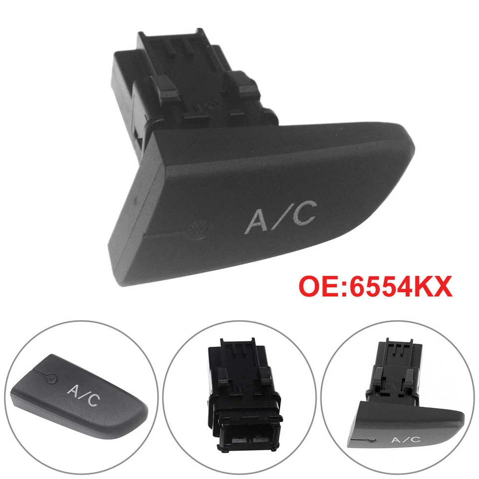 For Peugeot 107 Citroen C1 Toyota Aygo Air Conditioning AC Switch Button 6554KX - Image 4 of 4