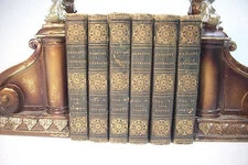 1820 EMINENT BRITISH POETS-12 Vols in 6-Milton-Pope-Percy-Cowper++Fables-Leather