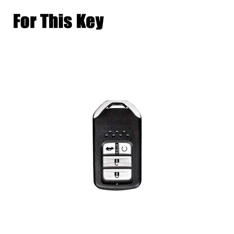 For Honda Civic Accord C-RV HRV Vezel Jazz Real Leather Car Key Fob Case Cover Foto 2 de 4