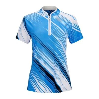 JRB GOLF JRB 2024 kurzärmeliges Golf-Poloshirt hellblau gestreift S, M, L, XL Neu