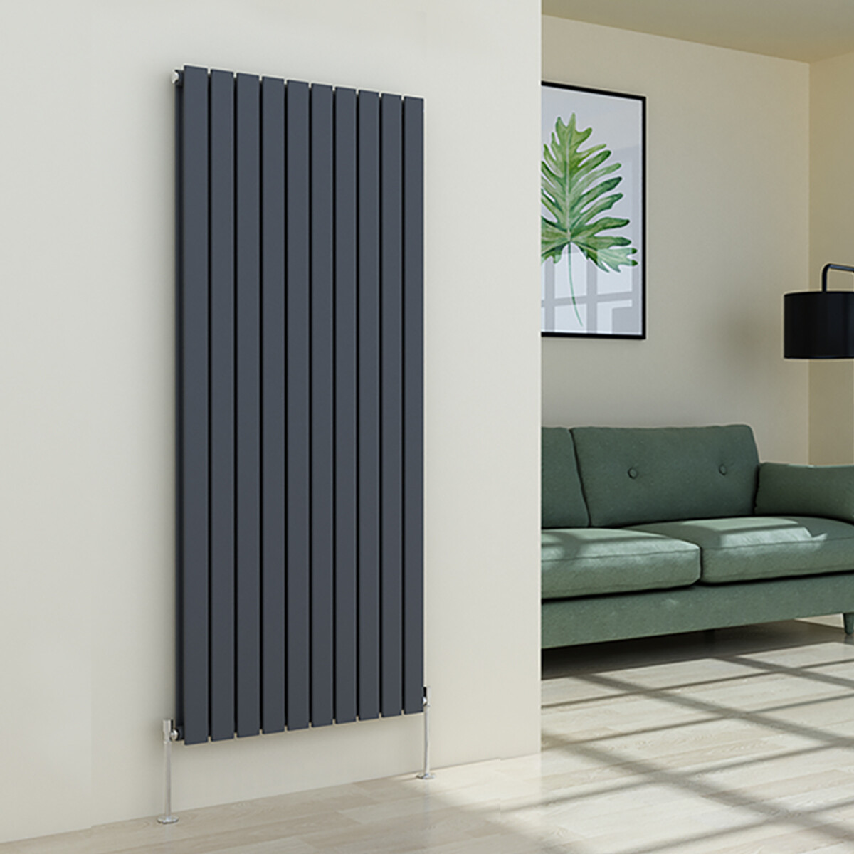 Vertical Designer Radiator Flat Panel Heating Double Anthracite