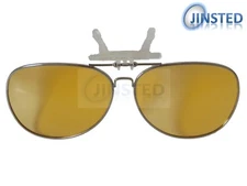 Yellow Fishing Sunglasses Polarised Polarized Clip On  Pilot Frame ACP019