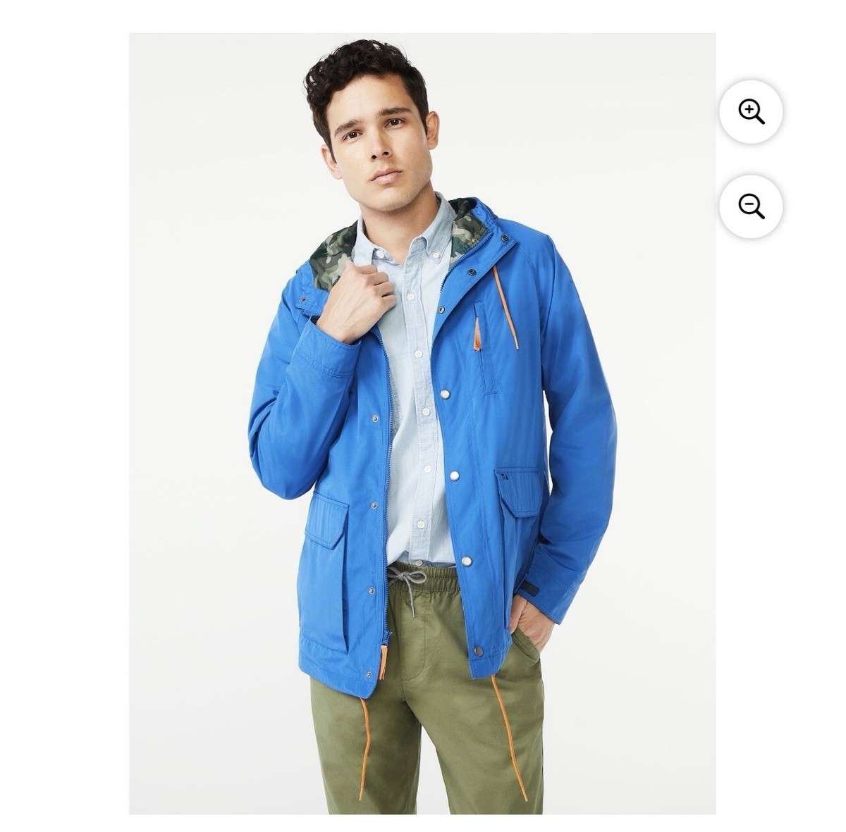 Free Assembly Sz L Men's Blue Water Resistant Mountain Parka
