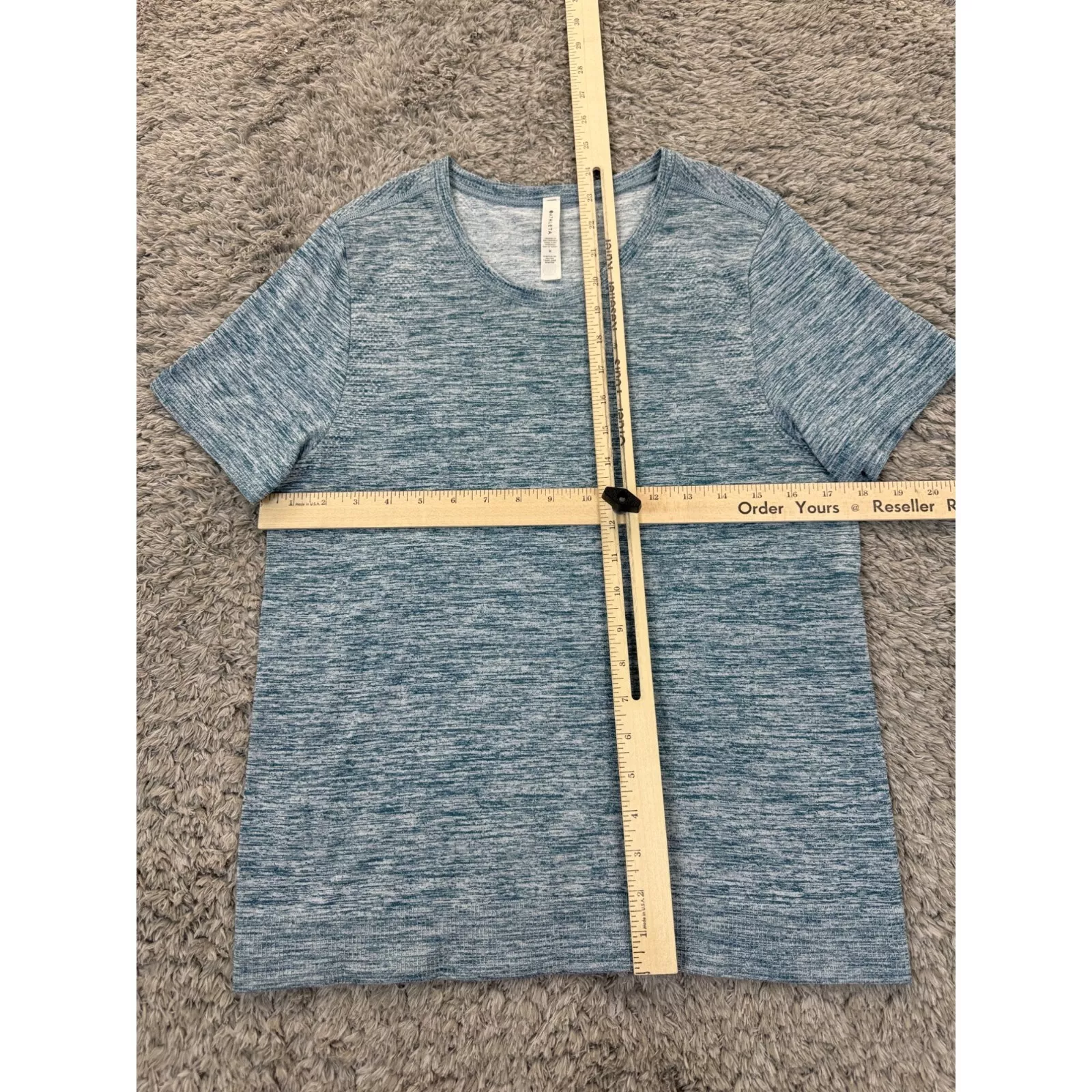 athleta in motion heather performance yoga seamless shirt