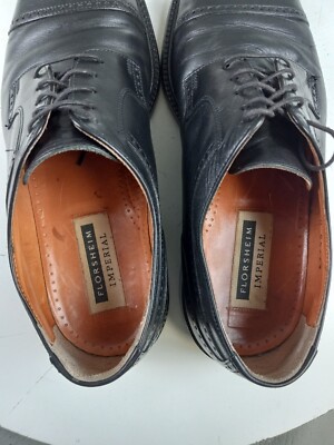 Florsheim Imperial Men's Shoes Black Size 9.5 Cap Toe Dress Shoe Florsheim Imperial Men's Shoes Black Size 9.5 Cap Toe Dress Shoe