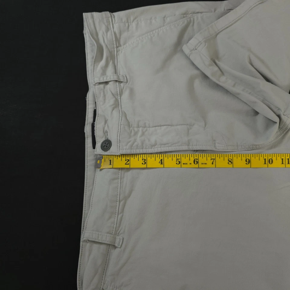 Pantalones Cortos Chinos Caqui Hudson Jeans Gris Talla 36 Dos Bolsillos Delanteros y Traseros Golf Foto 3 de 4